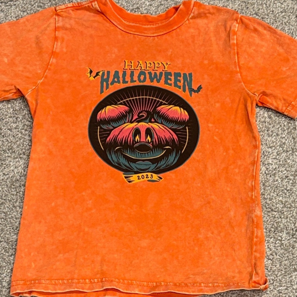Disney Orange Halloween Kids Tee